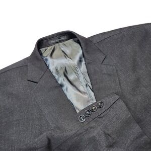 Calvin Klein Wool Blazer Sport CoatJacket Two Button‎ Gray Size 48L Mens